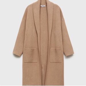 MANGO TAN LONG CARDIGAN/ COATIGAN SZ M/L